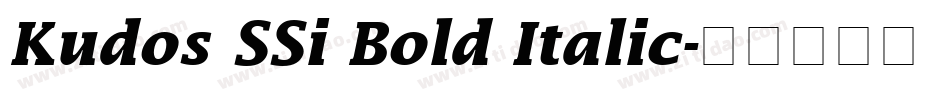 Kudos SSi Bold Italic字体转换